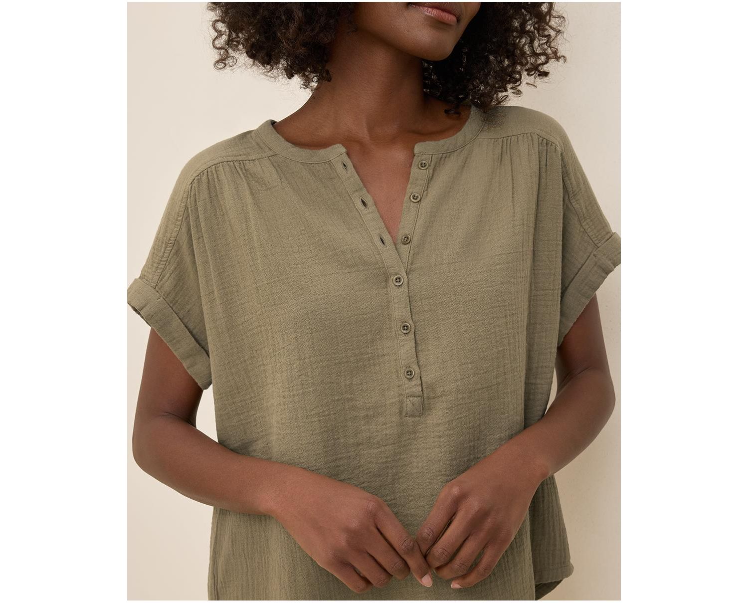 Women's Organic Cotton Coastal Double Gauze Popover