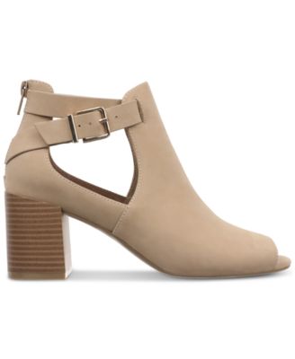 Women's Gaell Block Heel Peep Toe Shooties, Created for Macy's