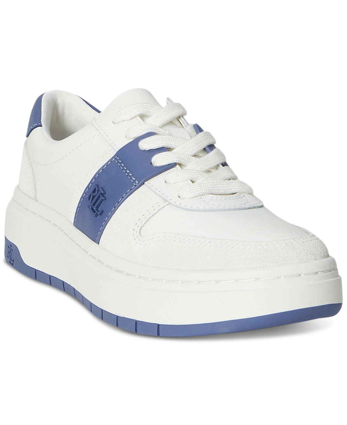Women's Harlie Lace-Up Sneakers - Snow White, Bianco, Capri Blue