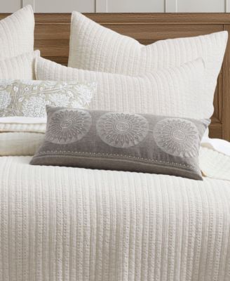 Loden Embroidered Decorative Pillow, 12" x 24"