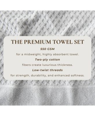 Quick-Drying Cotton Diamond Waffle 6-Pc. Hand Towel Set