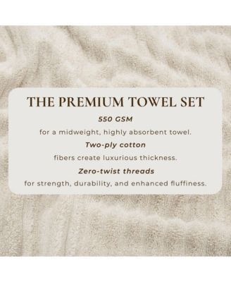 Luxury 100% Combed Cotton 4-Pack Bath Towel Set