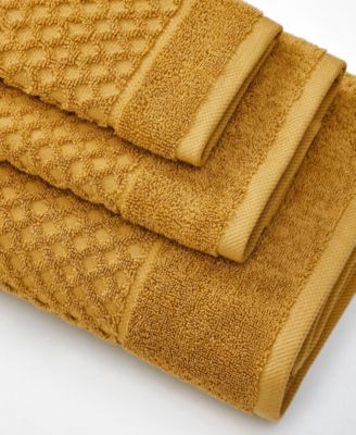 Quick-Drying Cotton Diamond Waffle Textured 6-Piece Bath Towel Set 54x27x0.5 inches,26x16 inches