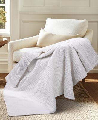 Cloud Waffle Textured Quilted Throw, 50&amp;quot; x 60&amp;quot;