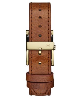 Women's Marquee Square Brown Leather Strap Watch, 22mm