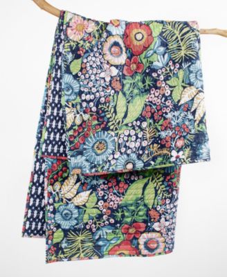 Night Garden Reversible Quilted Throw, 50" x 60"