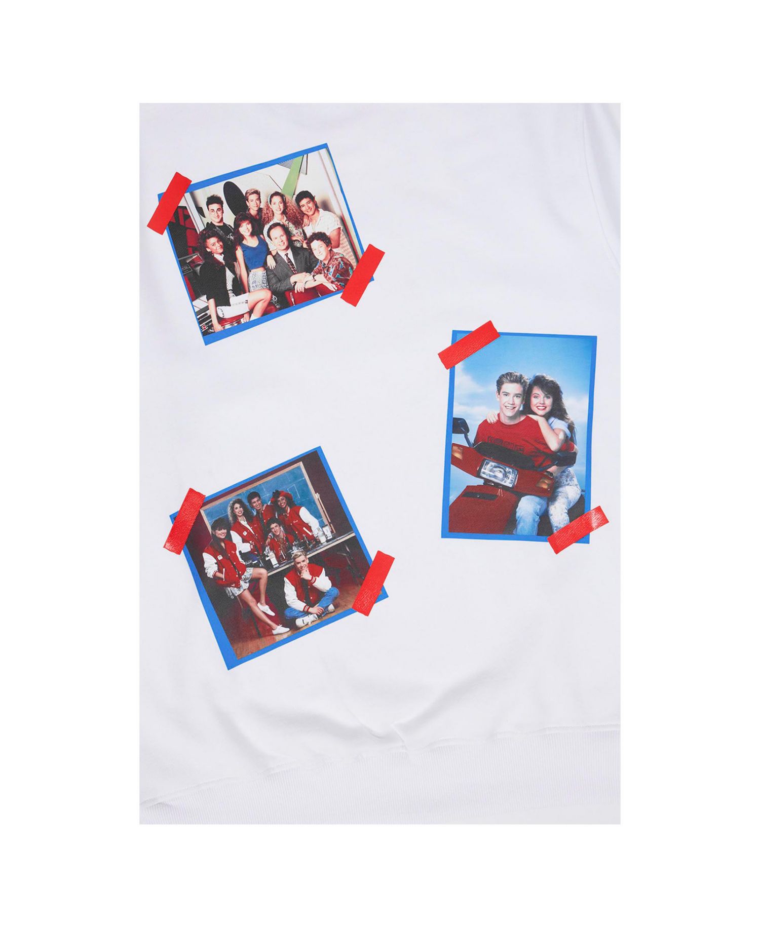 Men's White Saved by the Bell Pullover Sweatshirt