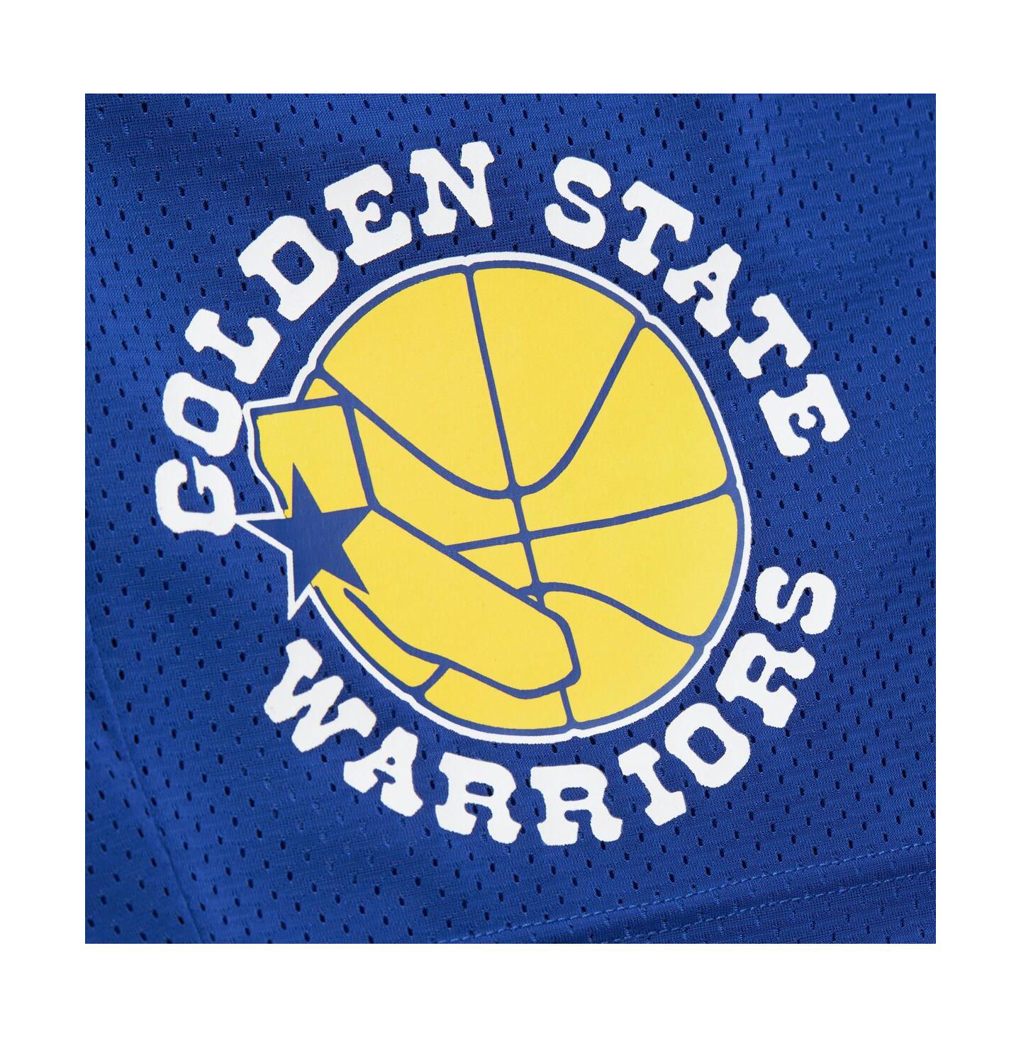 Мужские шорты Mitchell & Ness Royal Golden State Warriors Hardwood Classics Gameday Mesh — фото 3