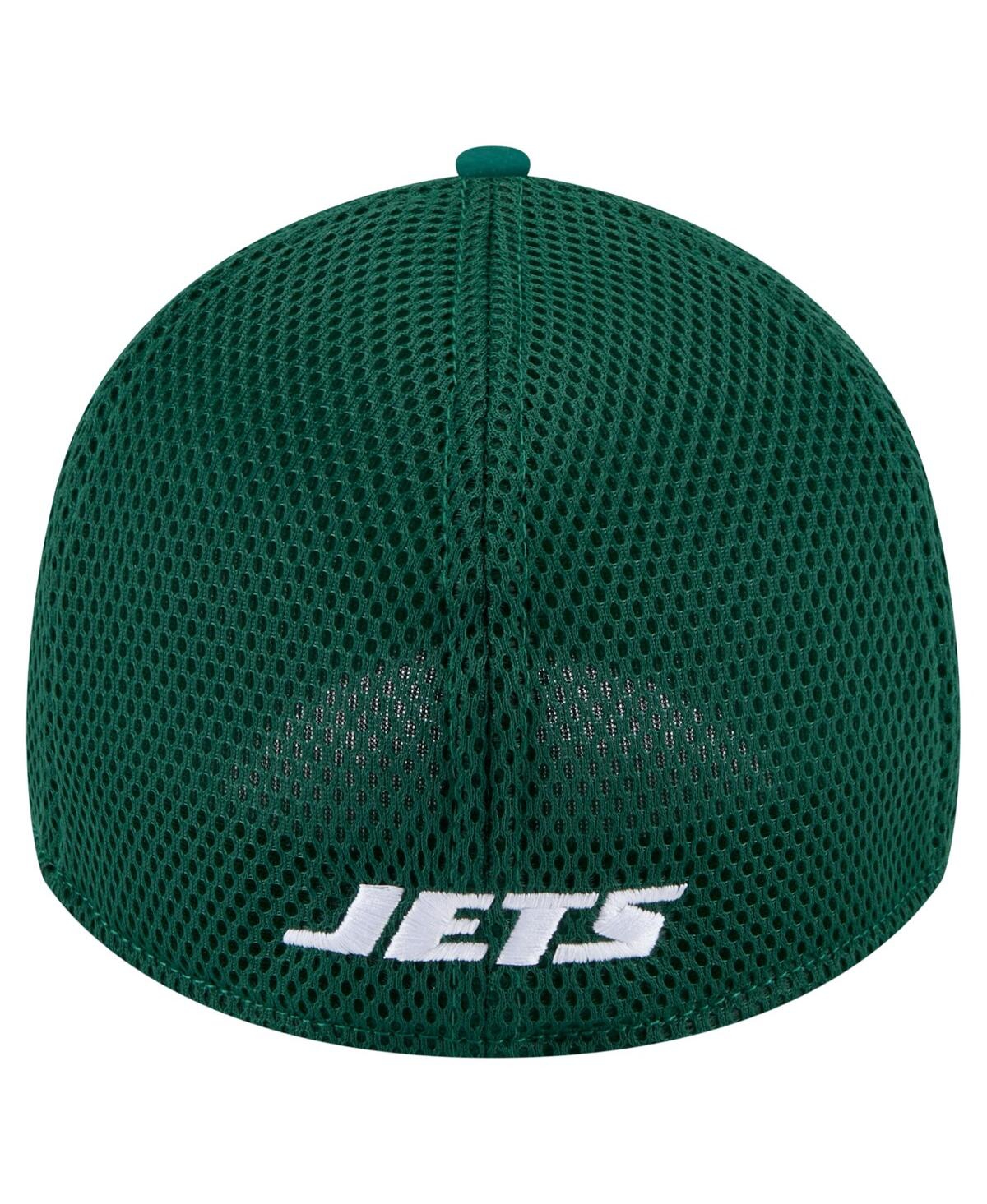 New Era Men's Green New York Jets Game Day Linear 39thirty Flex Hat In Green