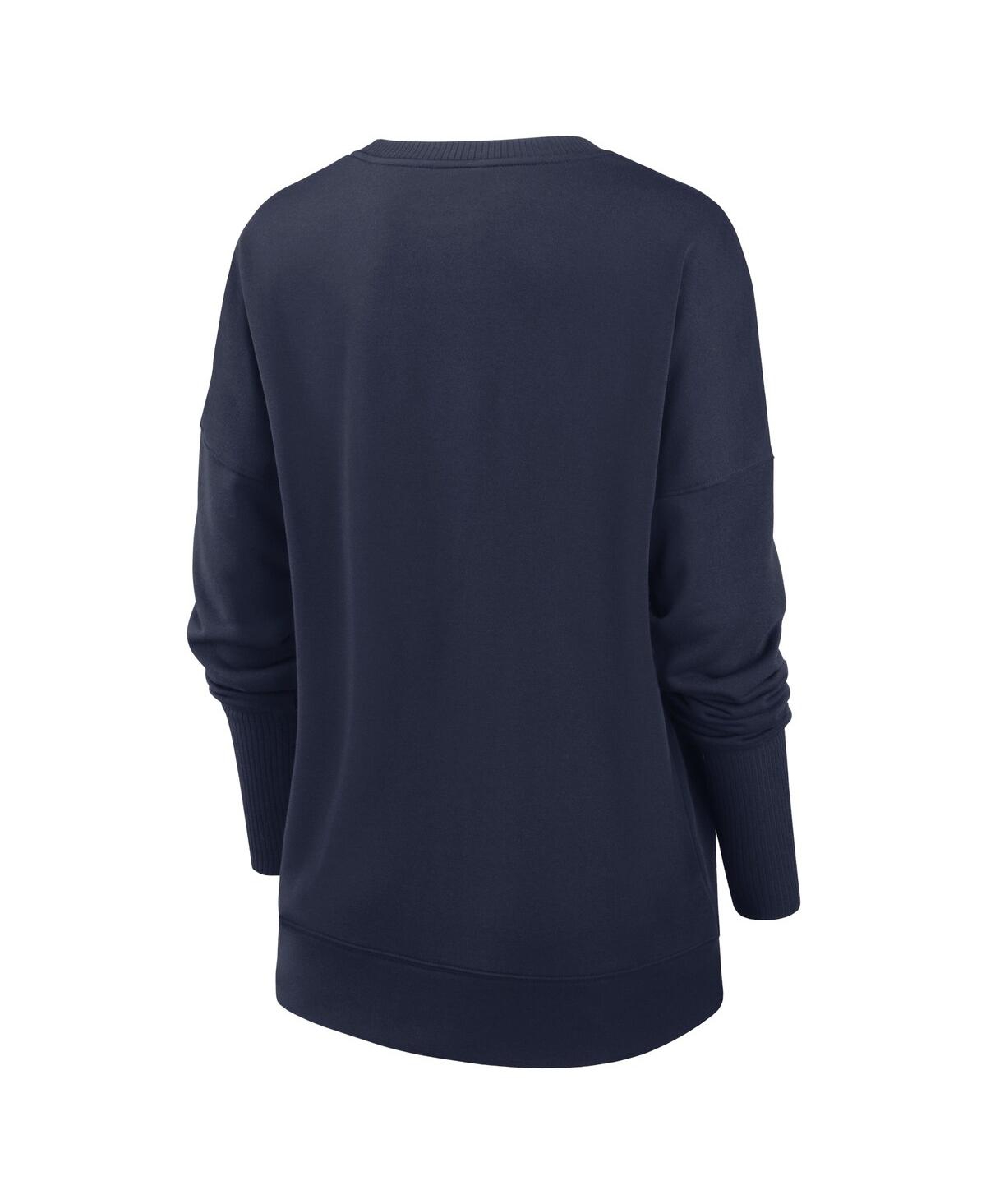 Nike Women's Navy Tennessee Titans Rewind Playback Icon Performance Pullover Sweatshirt In Navy