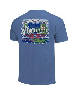 Women's Royal Florida Gators Comfort Colors Campus Scene Drawing Script T-Shirt