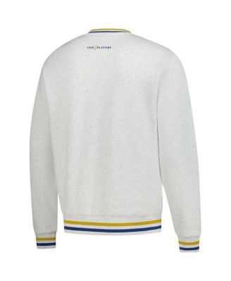 Men's Heather Gray THE PLAYERS Striped Pullover Sweatshirt