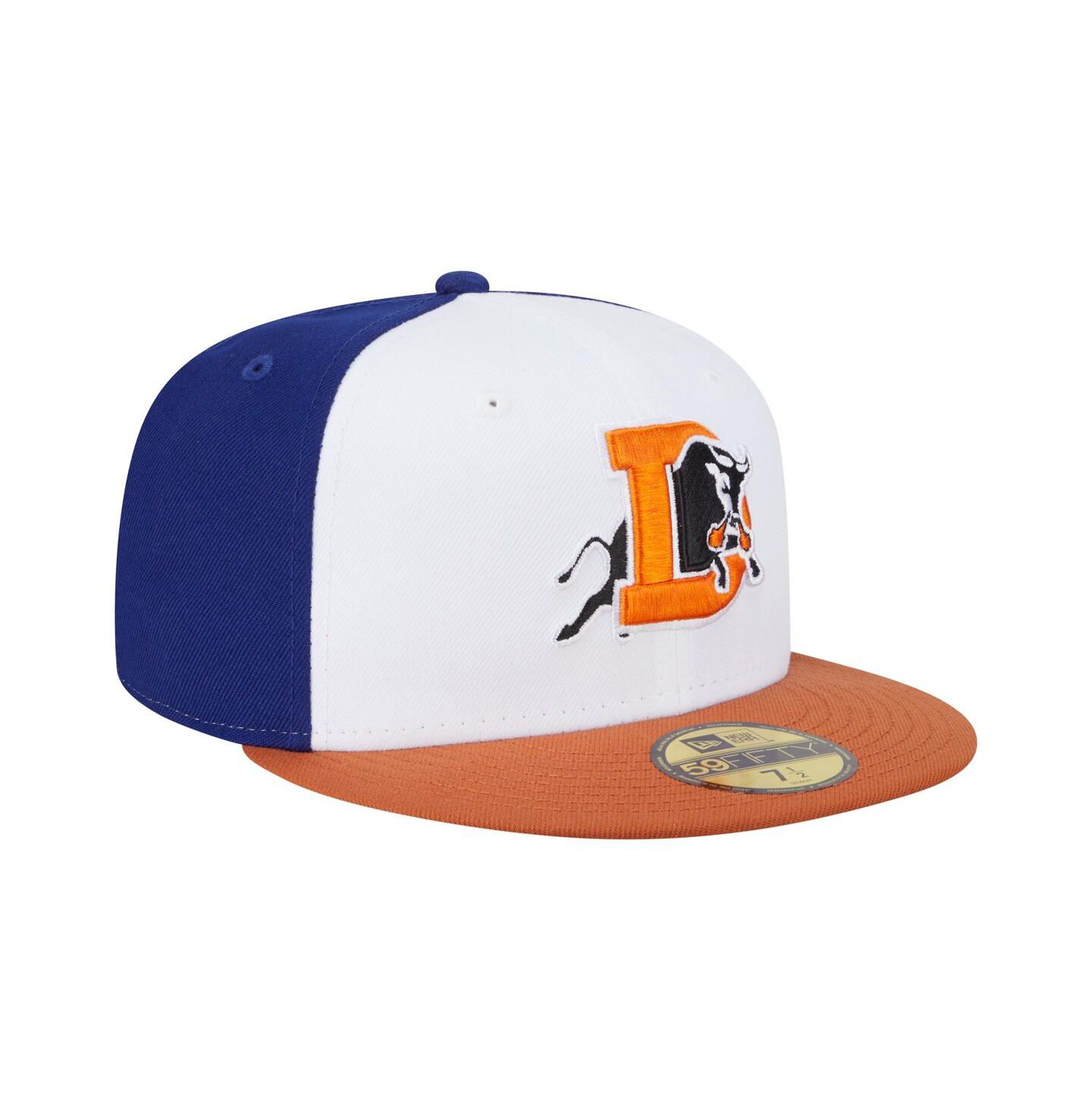 Мужская кепка New Era White/Orange Durham Bulls Authentic Collection 59FIFTY Hat — фото 3