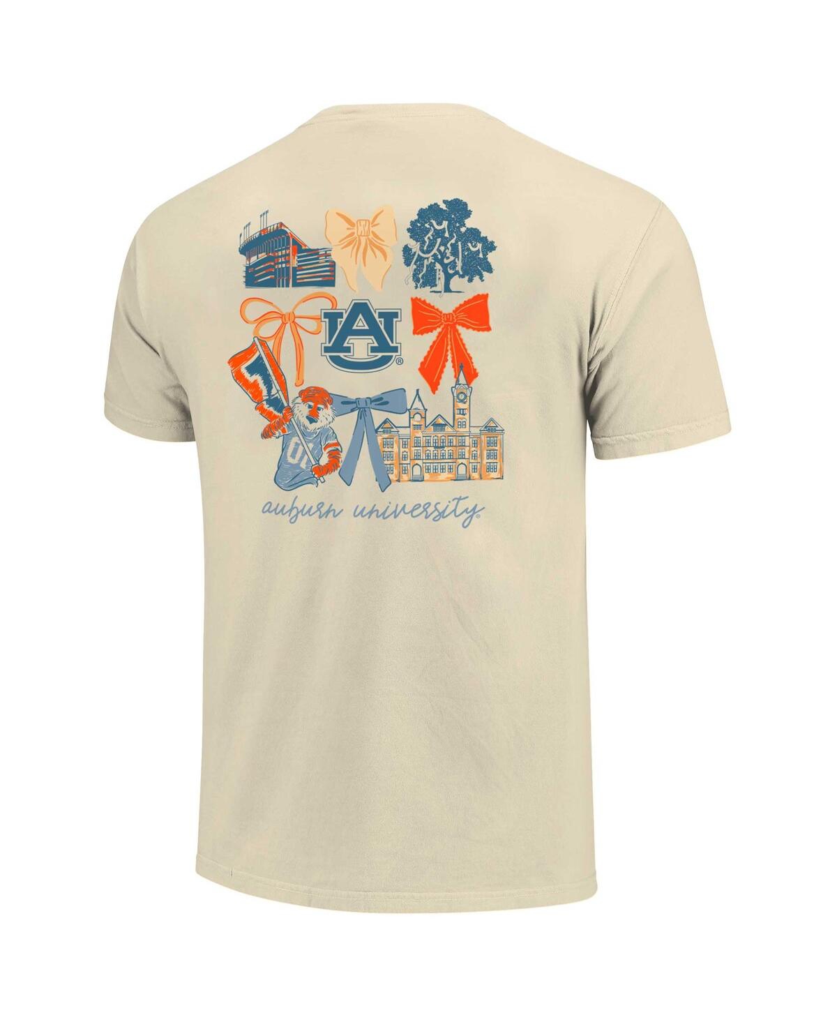 Comfort Colors Women's Natural Auburn Tigers Coquette T-shirt In Natural