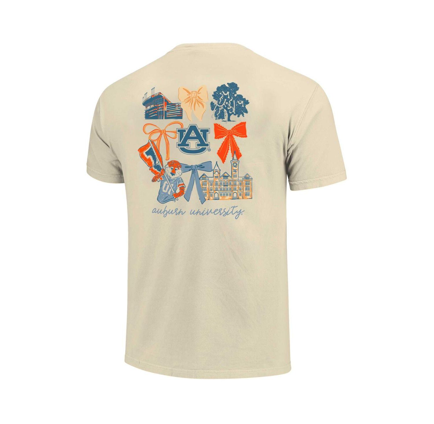 Women's Natural Auburn Tigers Coquette T-Shirt