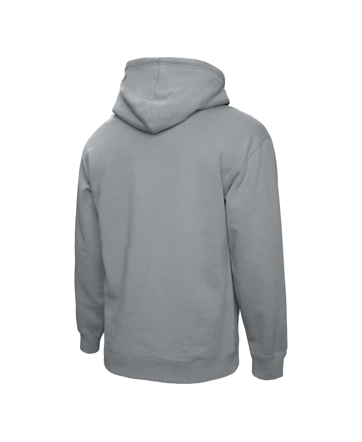 Mitchell & Ness Men's Heather Gray North Carolina Tar Heels Classic Arch Pullover Hoodie In Heather Gray