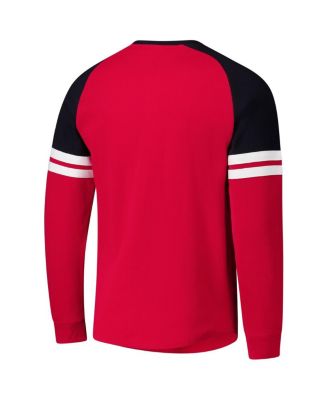Men's Red Chicago Blackhawks Thermal Henley Long Sleeve T-Shirt