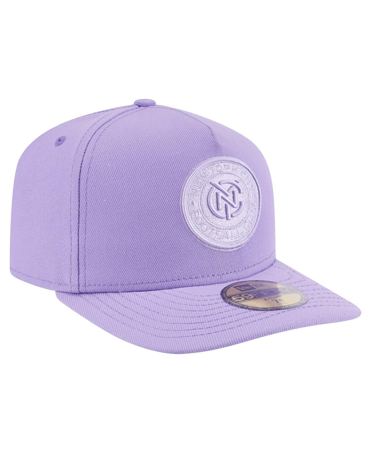 New Era Men's Purple New York City Fc Color Pack A-frame 59fifty Fitted Hat In Purple