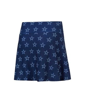 Women's Navy Dallas Cowboys Record Allover Print Knit Sleep Skort