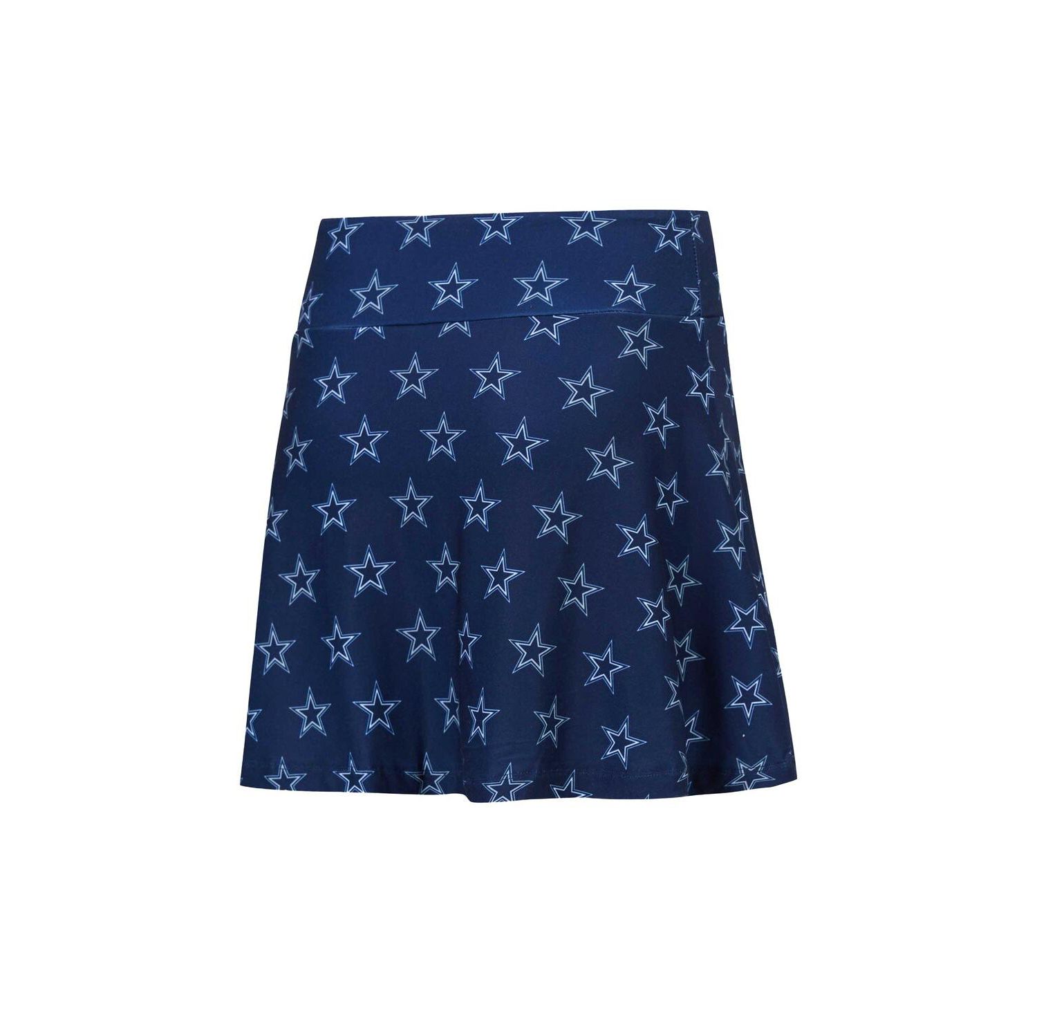 Women's Navy Dallas Cowboys Record Allover Print Knit Sleep Skort