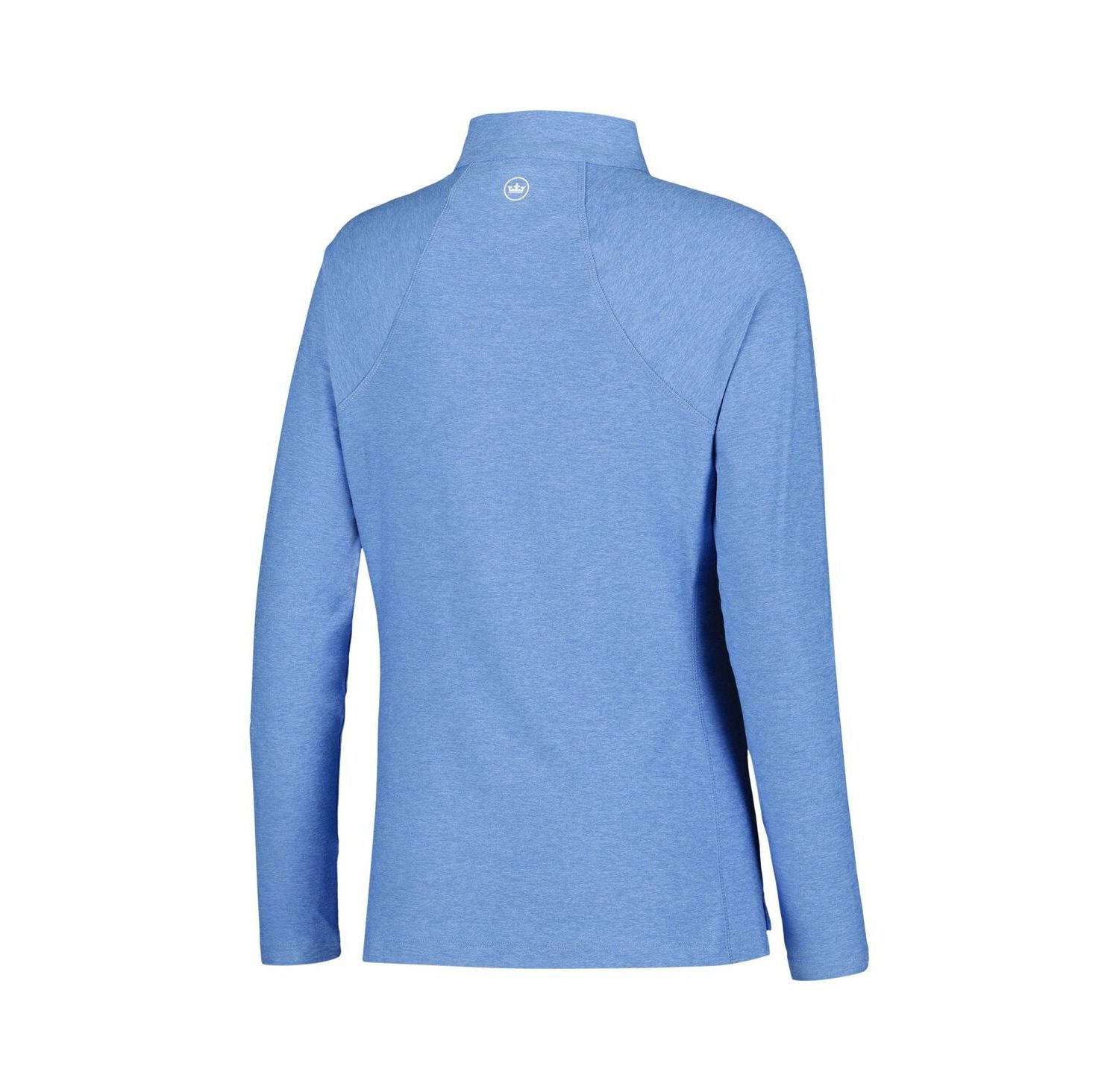 Women's Light Blue THE PLAYERS Melange Raglan Perth Quarter-Zip Top