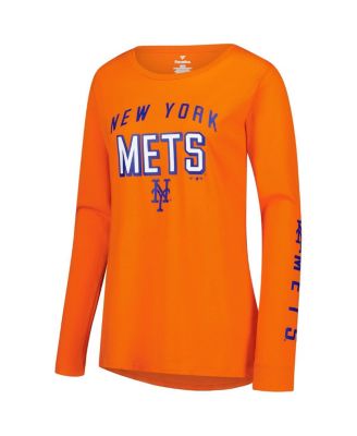 Women's Orange New York Mets Team Long Sleeve T-Shirt
