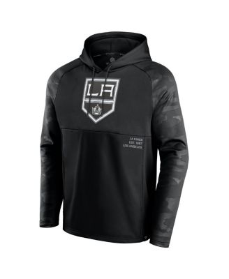 Men's Black Los Angeles Kings Shade Defender Raglan Pullover Hoodie