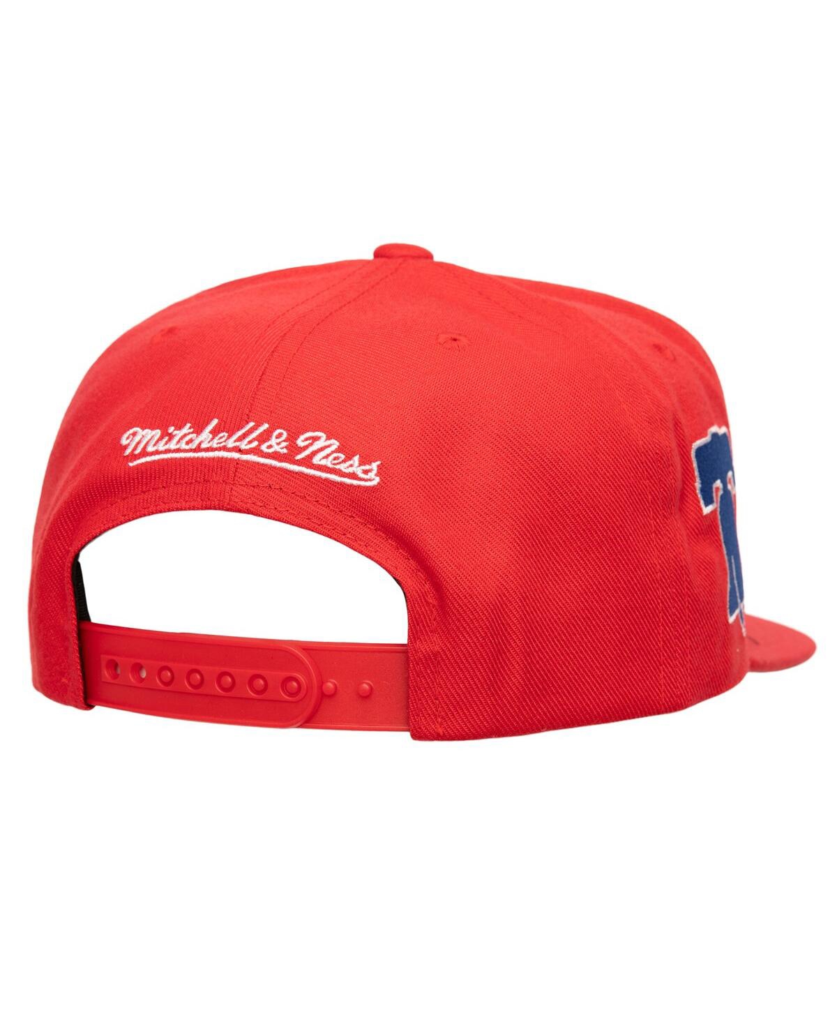 Mitchell & Ness Men's Red Philadelphia Phillies Double Up Snapback Hat In Red