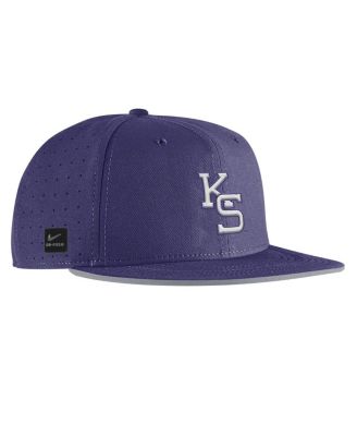 Men's Purple Kansas State Wildcats On-Field True Performance Baseball Fitted Hat