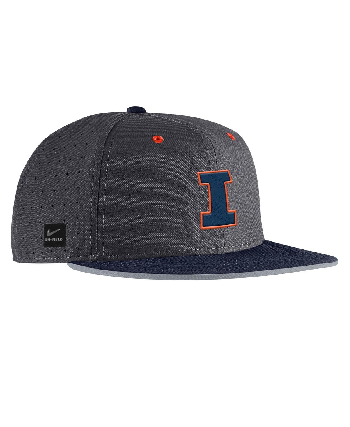 Nike Anthracite Illinois Fighting Illini 2025 On-field True Performance Baseball Fitted Hat In Anthracite