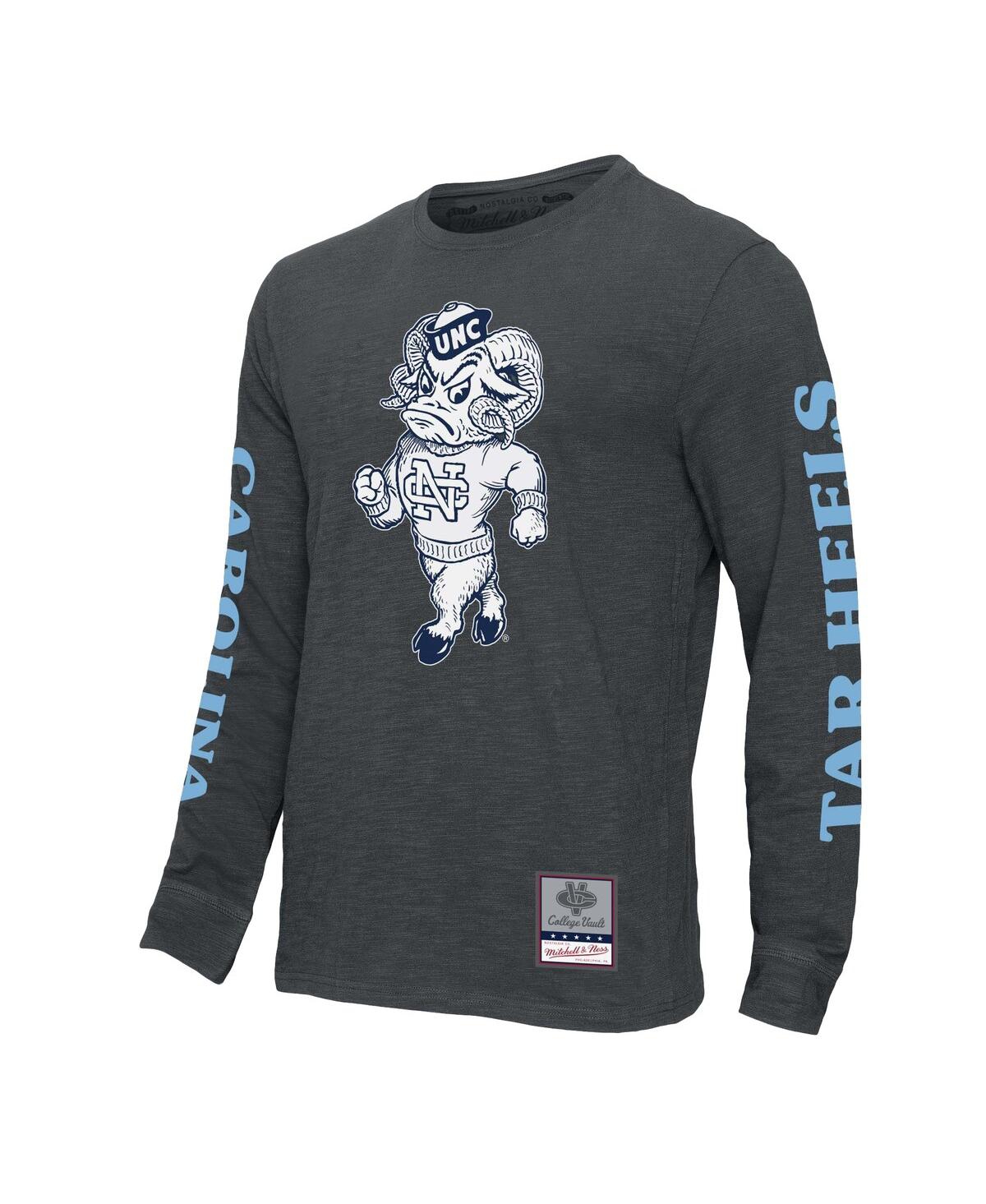 Mitchell & Ness Men's Charcoal North Carolina Tar Heels Team Pride Long Sleeve T-shirt In Charcoal