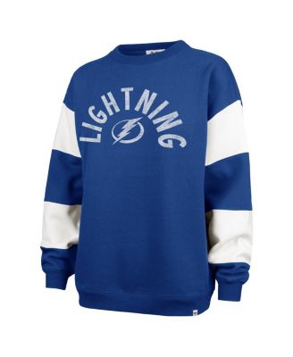 Women's Blue Tampa Bay Lightning Eephus Barred Pullover Sweatshirt