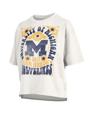 Women's White Michigan Wolverines Harmony Oversized T-Shirt