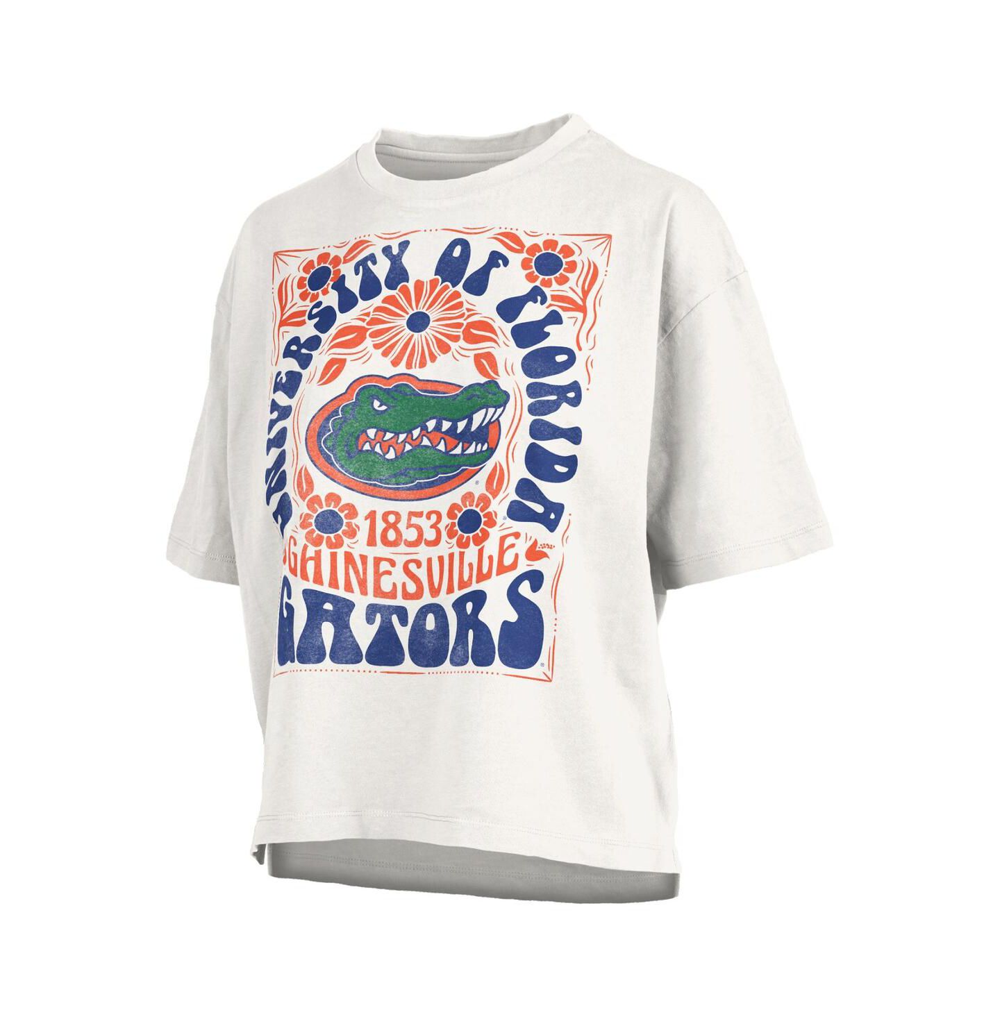 Женская футболка Pressbox White Florida Gators Harmony Oversized — фото 3