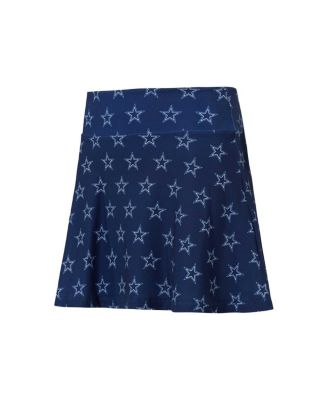 Women's Navy Dallas Cowboys Record Allover Print Knit Sleep Skort