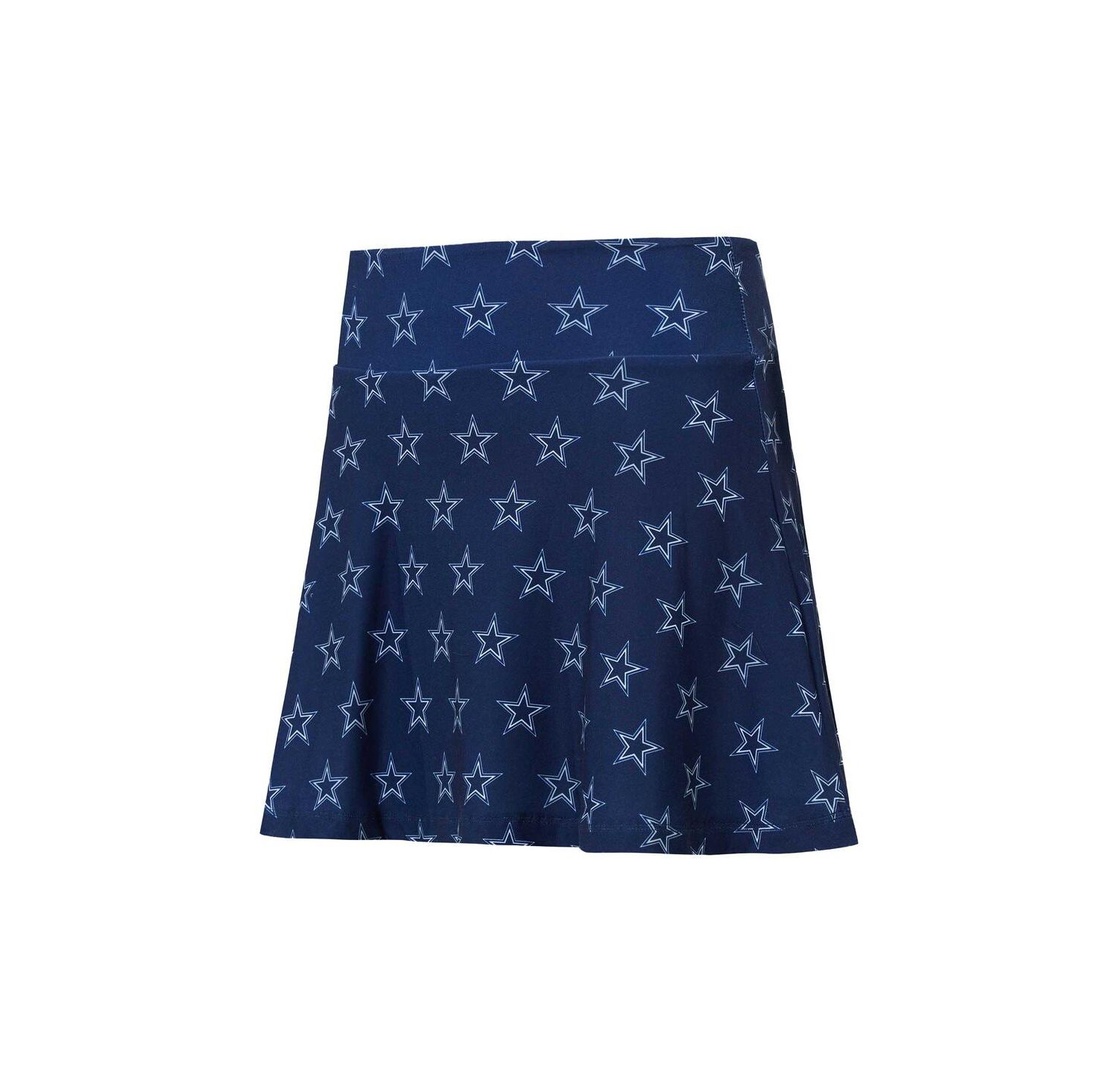 Women's Navy Dallas Cowboys Record Allover Print Knit Sleep Skort