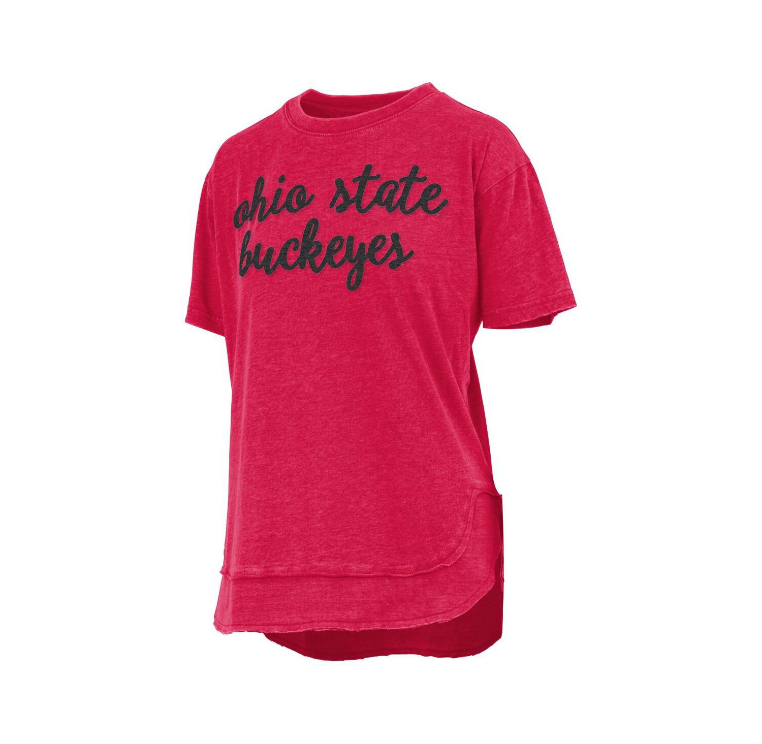 Women's Scarlet Ohio State Buckeyes Poncho T-Shirt
