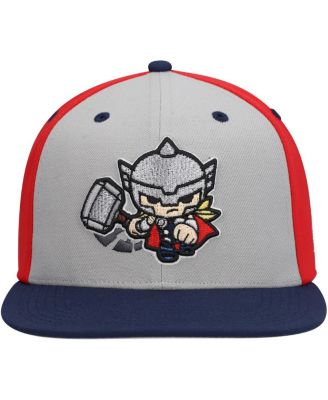 Big Boys and Girls Gray Thor Chibi Glow-in-the-Dark Snapback Hat