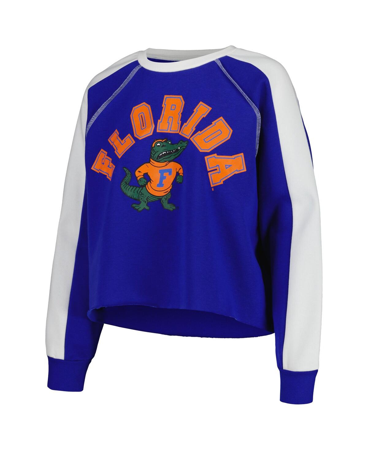 Gameday Couture Women's Royal Florida Gators Blindside Raglan Cropped Pullover Sweatshirt In Royal