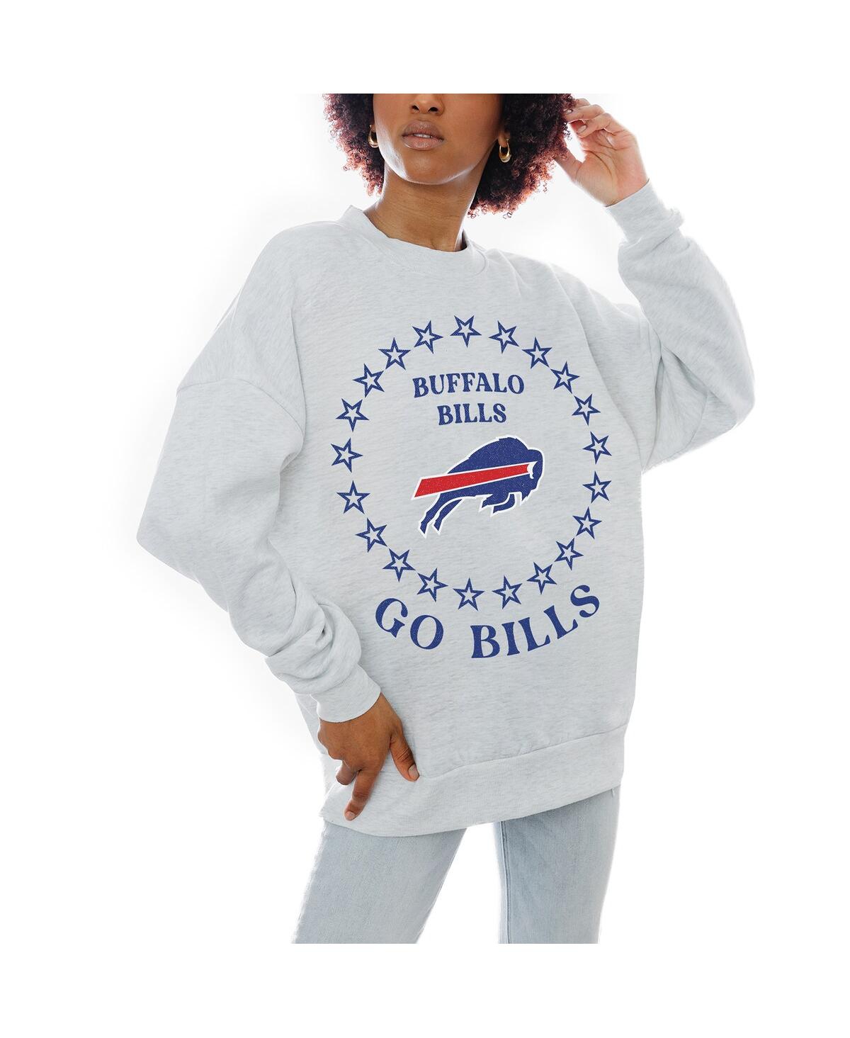 Shop Gameday Couture Women's Oatmeal Buffalo Bills Superstar Premium Fleece Drop Shoulder Pullover Sweatshirt