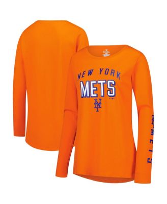 Fanatics - Women's Orange New York Mets Team Long Sleeve T-Shirt