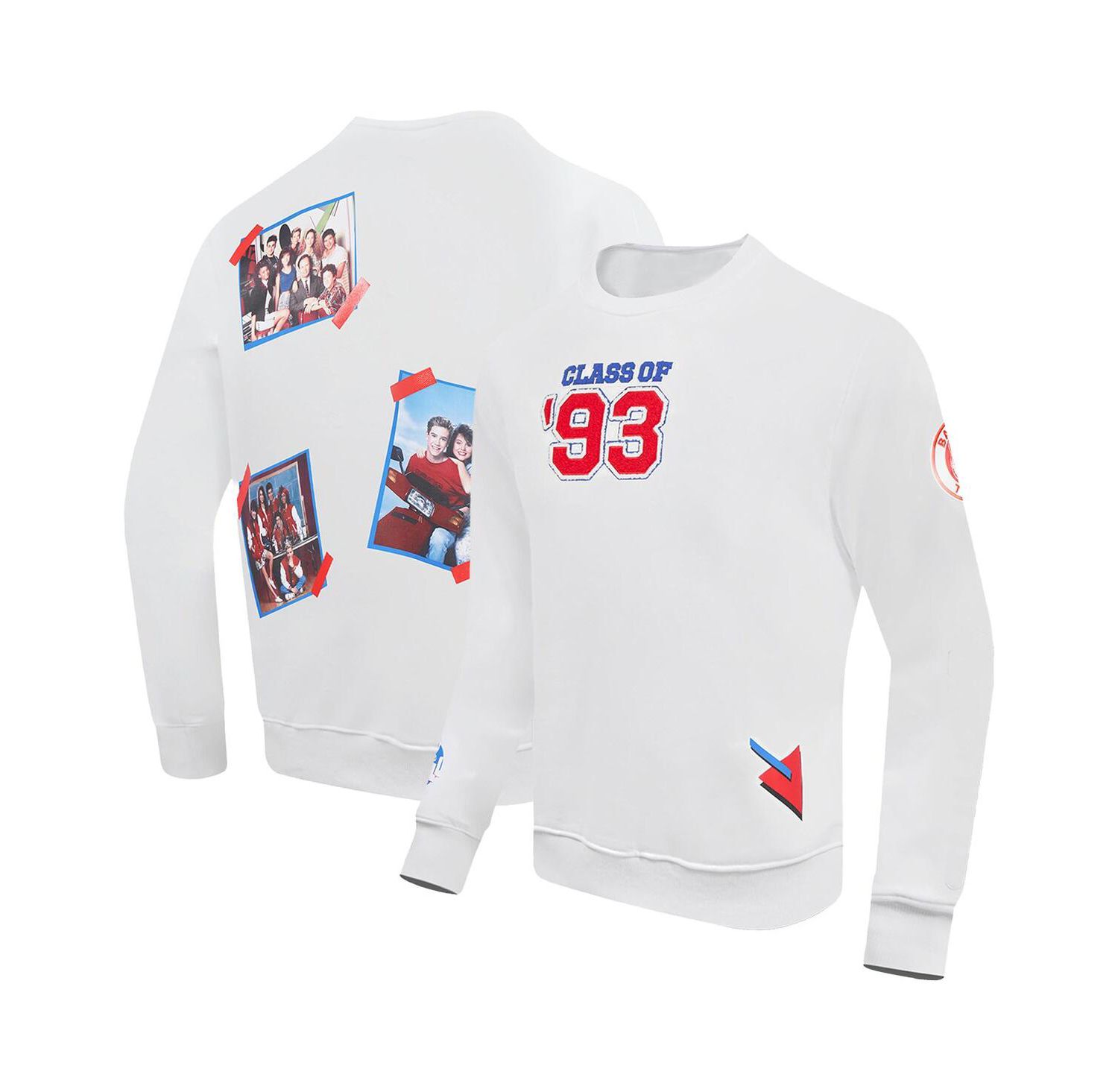 Men's White Saved by the Bell Pullover Sweatshirt