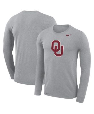 Nike - Heather Gray Oklahoma Sooners Legend Wordmark Performance Long Sleeve T-Shirt
