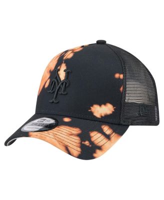 New Era - Men's&nbsp;Black New York Mets Bleached A-Frame 9FORTY Adjustable Hat