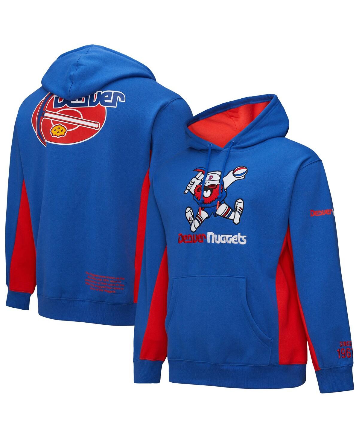Mitchell & Ness Men's Royal Denver Nuggets Hardwood Classics Team Origins Fleece Pullover Hoodie In Royal