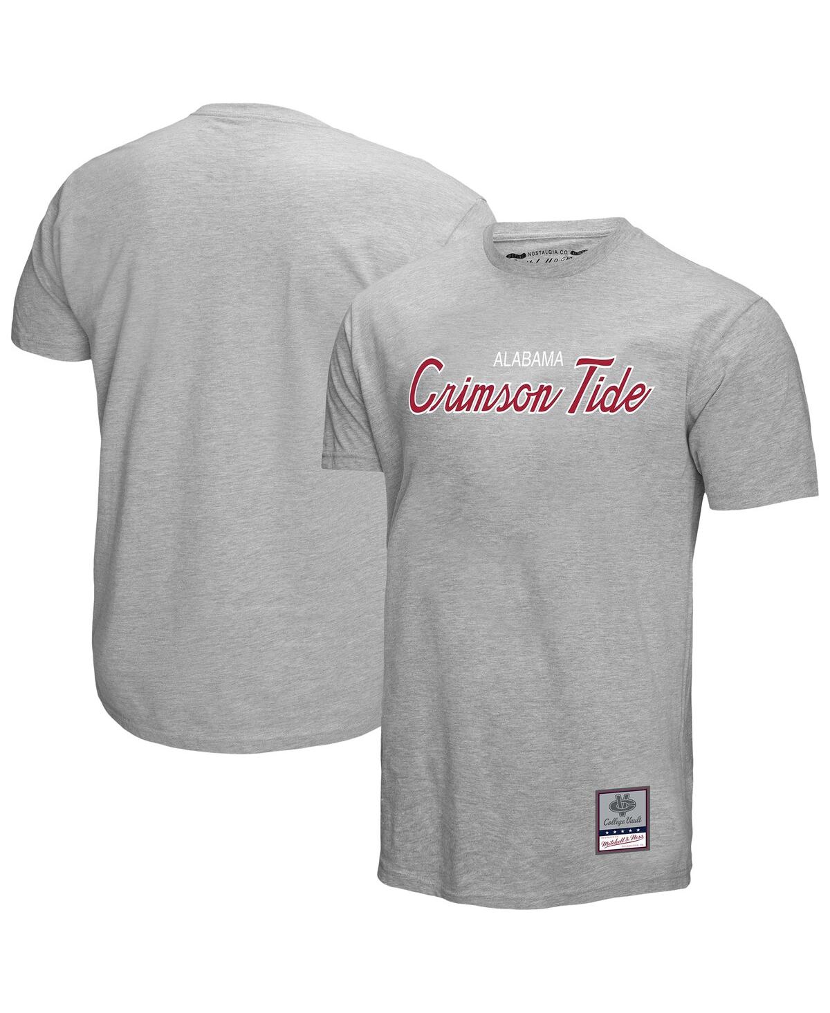 Mitchell & Ness Men's Gray Alabama Crimson Tide Elite Script T-shirt In Gray
