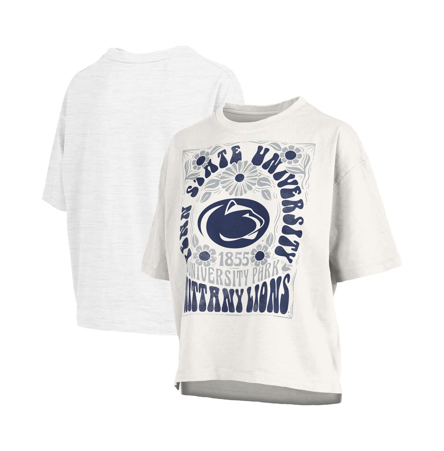 Женская футболка Pressbox White Penn State Nittany Lions Harmony Oversized — фото 1