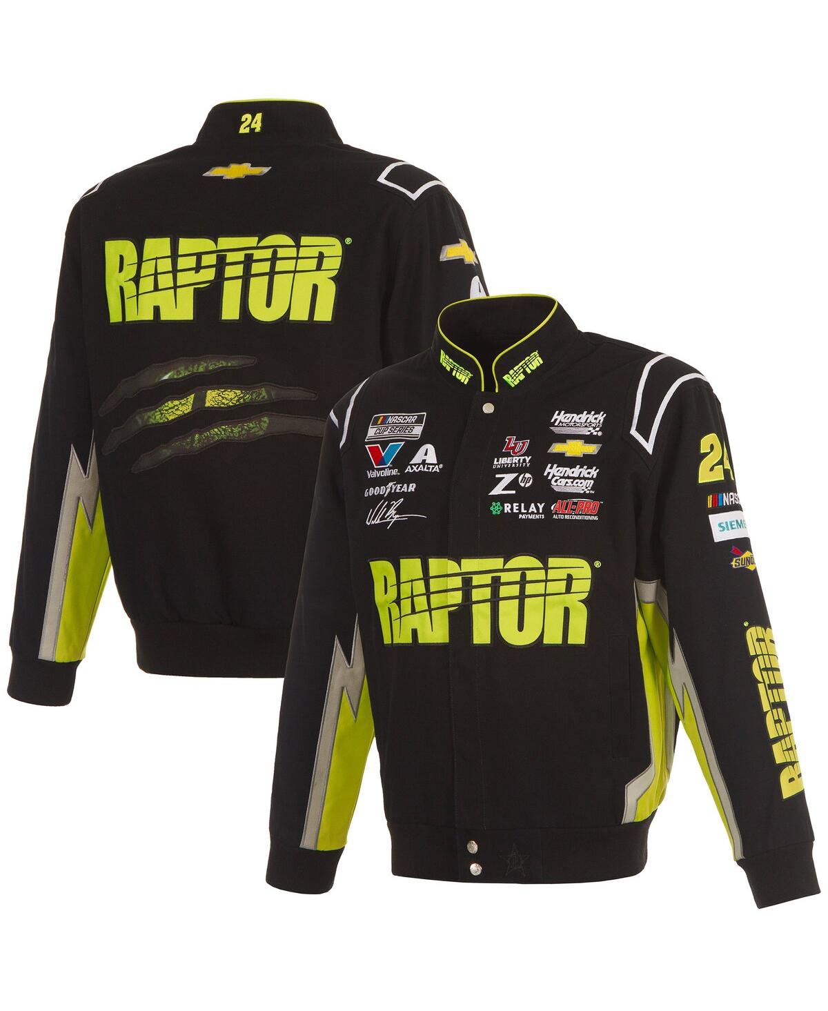 Men's Black William Byron Raptor Full-Snap Twill Uniform Jacket - Black