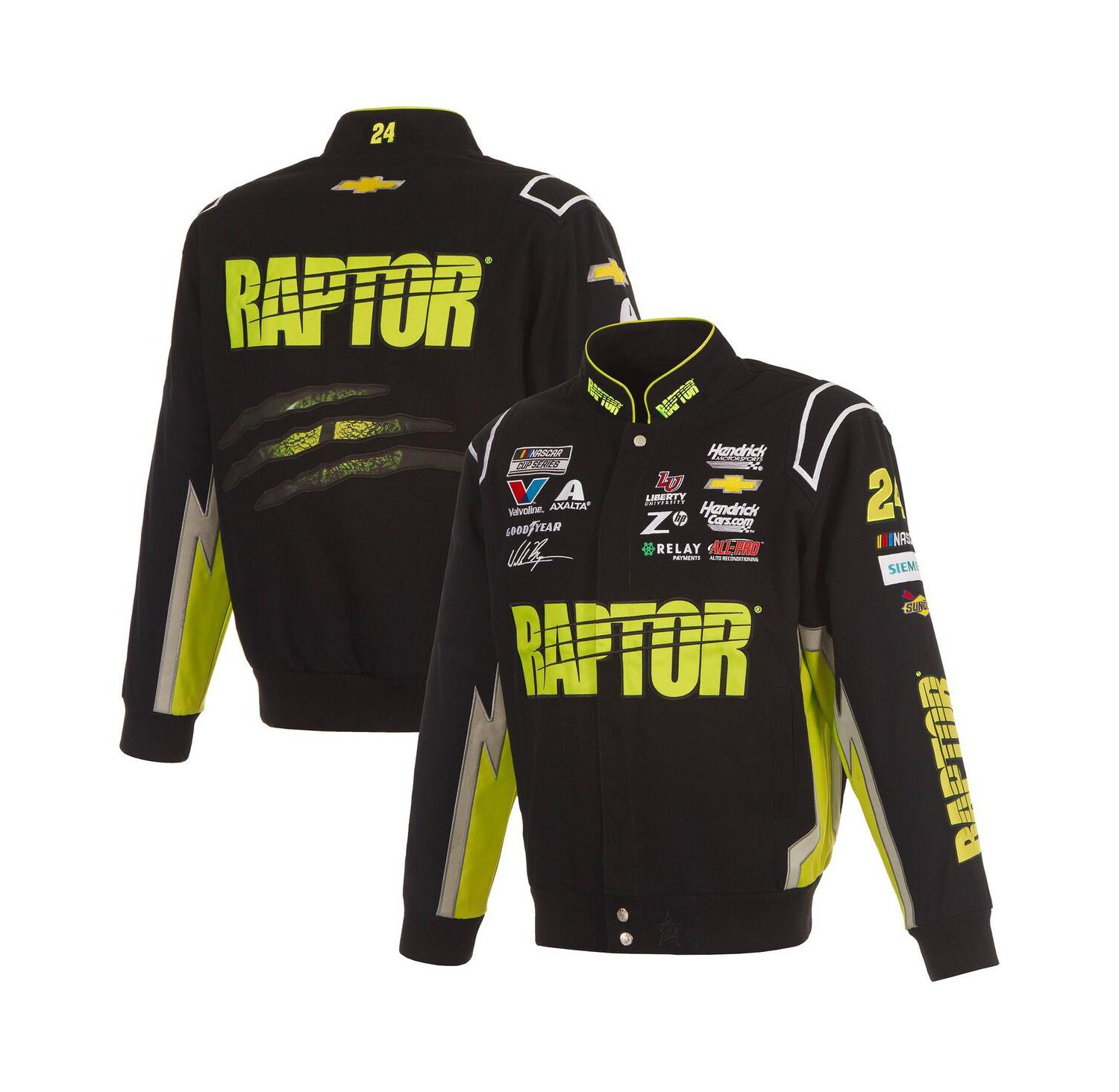 Men's Black William Byron Raptor Full-Snap Twill Uniform Jacket