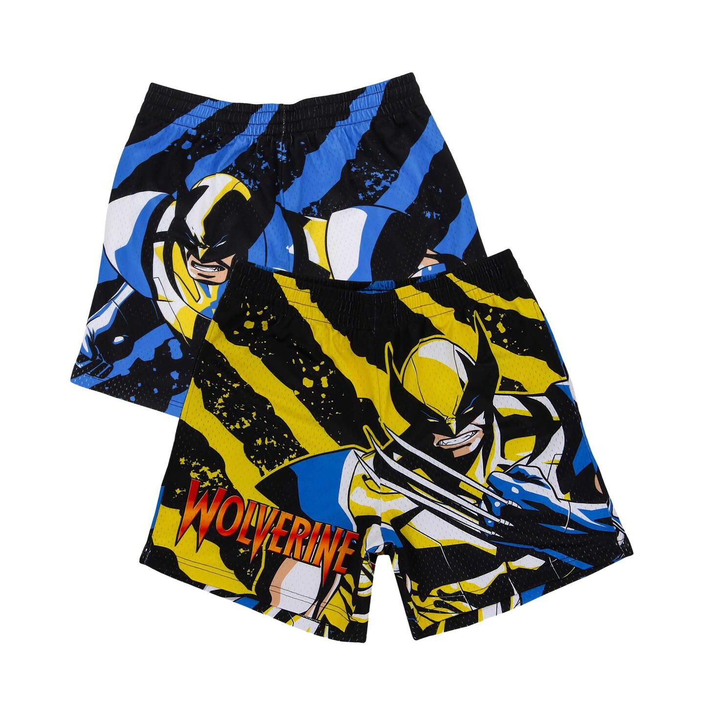 Мужские шорты Lids Black Wolverine Comic Big Print Mesh — фото 1
